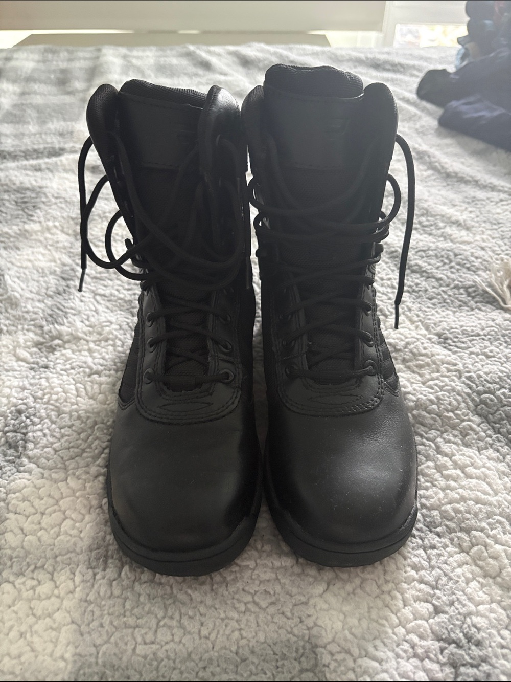 Bates Women's Black Lace-Up Combat Boots